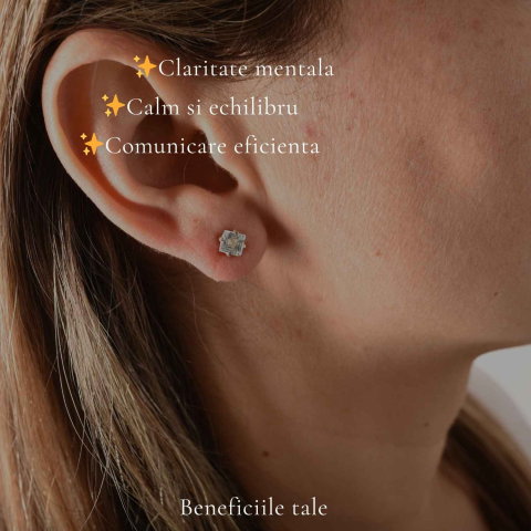 Cercei argint 925 pătrați cu topaz albastru – claritate si echilibru interior [2]