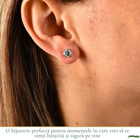 Cercei argint 925 rotunzi cu topaz albastru – calm si claritate zilnica [1]