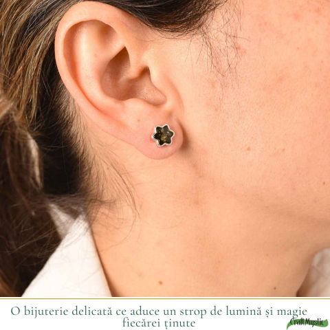 Cercei Argint 925 Stea cu Chihlimbar Verde – Energie, Inspirtie si Eleganta [1]