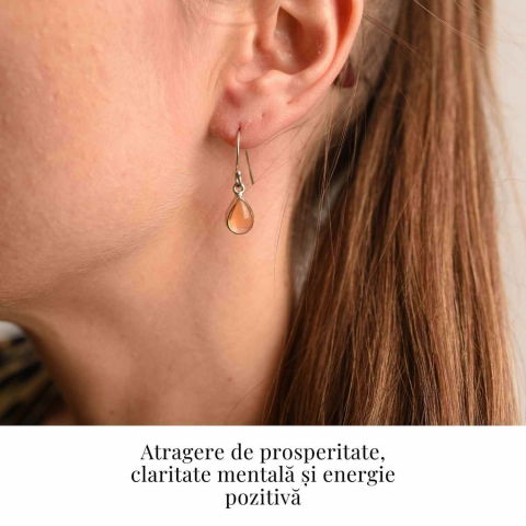 Cercei Argint 925 cu Citrin Natural forma de lacrima- Energie și Prosperitate [1]