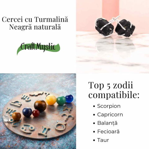Cercei cu Turmalina Neagra Bruta – Protectie si Stabilitate [4]