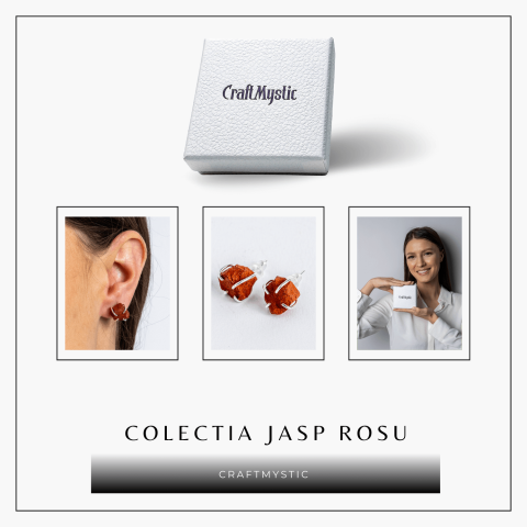 Talisman pentru impamantare si putere interioara – Cercei cu Jasp Rosu [7]