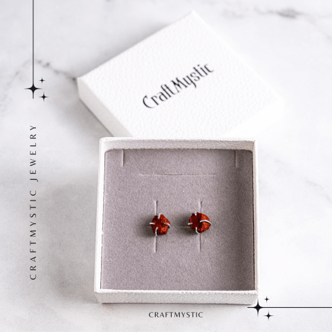 Talisman pentru impamantare si putere interioara – Cercei cu Jasp Rosu [6]