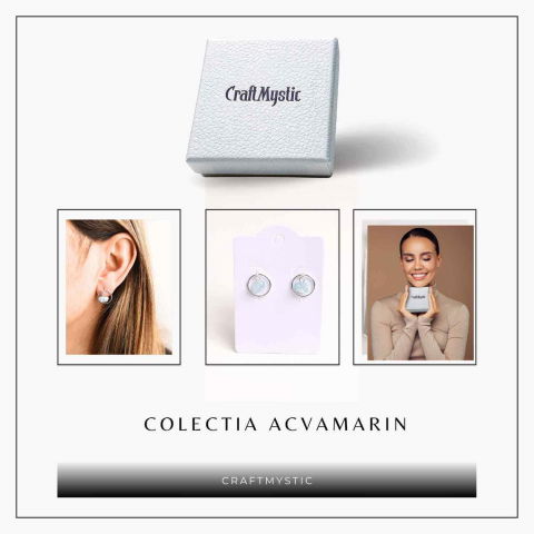Cercei cu Acvamarin Brut – Calm si Claritate Mentala [5]