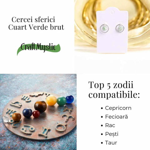 Cercei cu Cuart Verde – Echilibru si Energie Pozitiva [4]