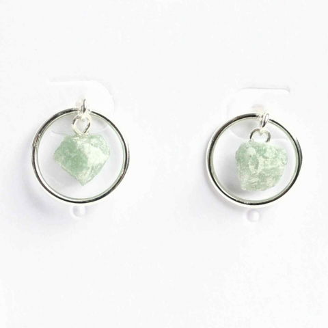 Alte cristale - Cercei cu Cuart Verde – Echilibru si Energie Pozitiva