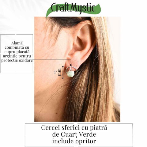 Cercei cu Cuart Verde – Echilibru si Energie Pozitiva [2]