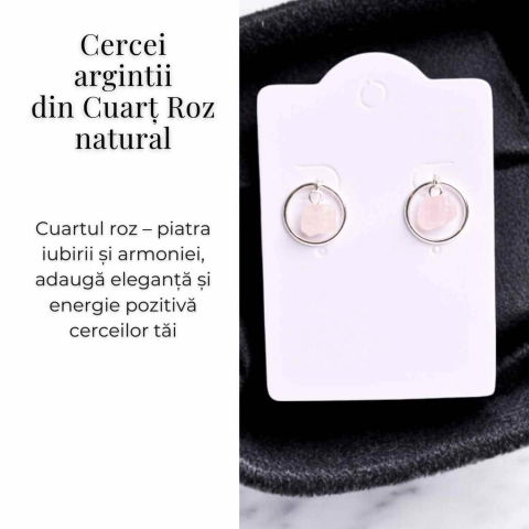 Cercei cu Cuart Roz – Iubire si Vindecare Emoționala [2]