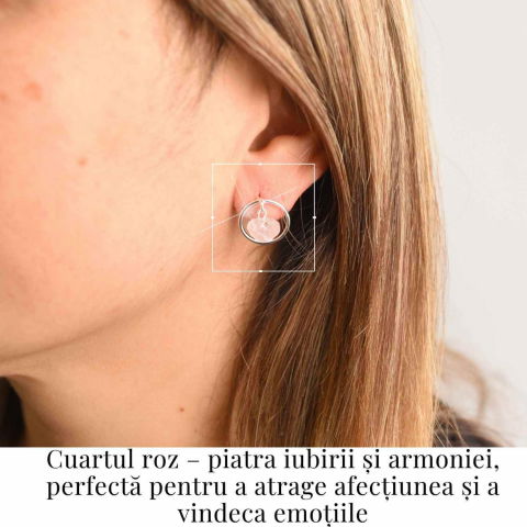 Cercei cu Cuart Roz – Iubire si Vindecare Emoționala [1]