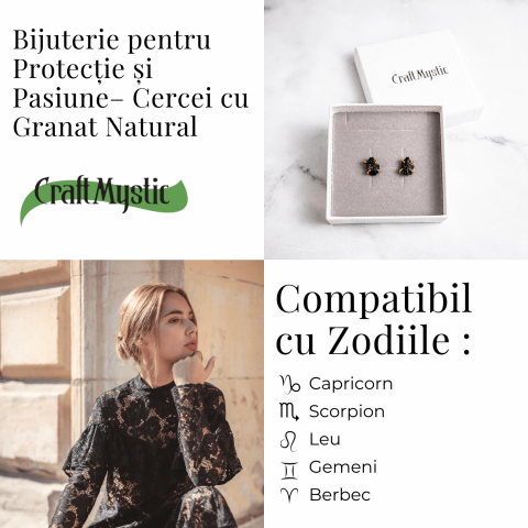 Cercei pentru Incredere si Pasiune – Cristal Granat Natura [4]