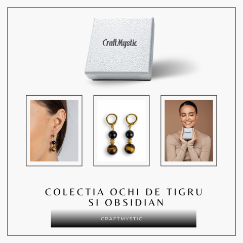 Echilibru si Putere – Cercei cu Ochi de Tigru si Obsidian [7]