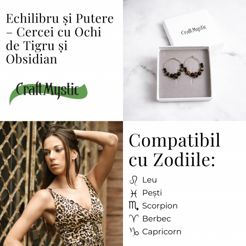 Echilibru si Putere – Cercei cu Ochi de Tigru si Obsidian [4]