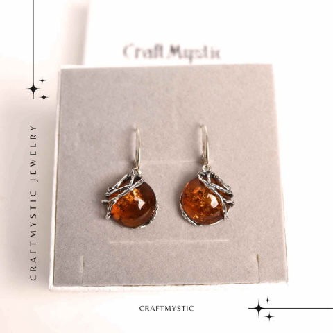 Cercei Argint 925 cu Chihlimbar - Eleganta si Protectie Naturala [5]