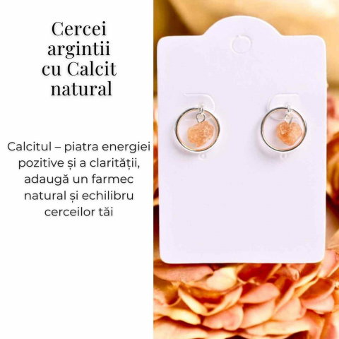 Cercei cu Calcit Brut – Energie Pozitiva si Echilibru [2]