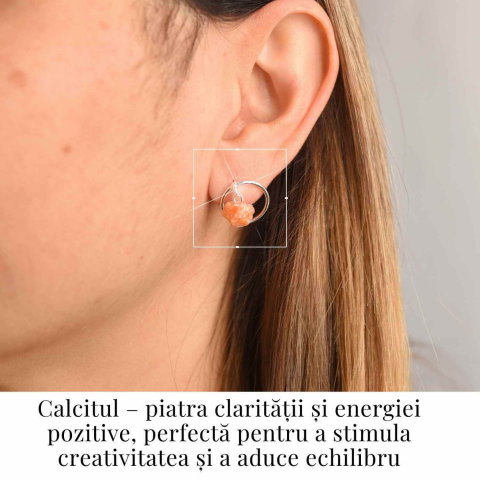 Cercei cu Calcit Brut – Energie Pozitiva si Echilibru [1]