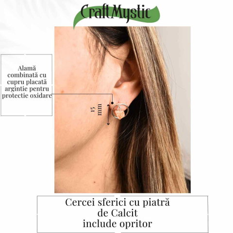 Cercei cu Calcit Brut – Energie Pozitiva si Echilibru [3]