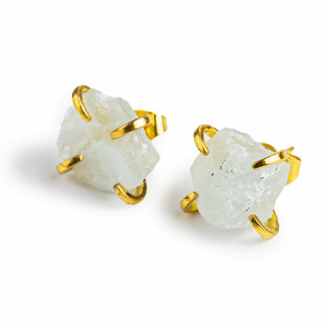 Acvamarin - Talismanul Claritatii – Cercei cu Piatra Acvamarin Naturala