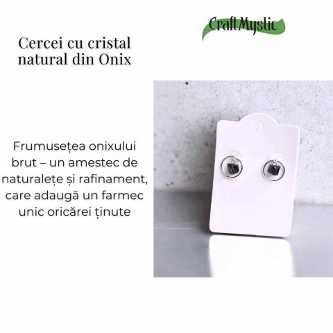 Cercei cu Onix Brut Sferic – Protectie si Eleganta Naturala [2]