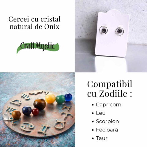 Cercei cu Onix Brut Sferic – Protectie si Eleganta Naturala [4]