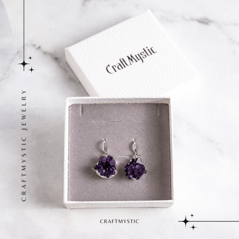 Cercei ametist pentru intuitie si liniste – Cristale naturale cu vibratie spirituala [7]