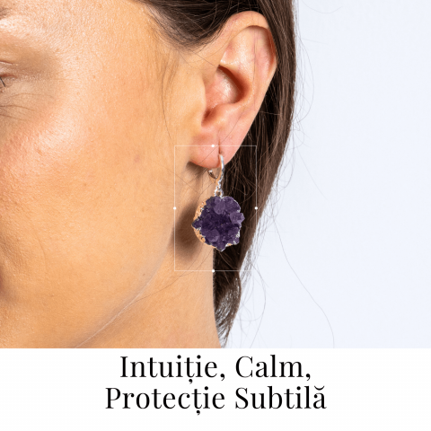 Cercei ametist pentru intuitie si liniste – Cristale naturale cu vibratie spirituala [1]