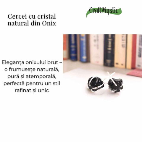 Cercei cu Onix Brut – Protectie si Claritate pentru Zilnic [2]