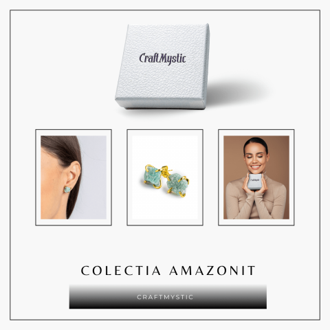 Liniste si Armonie – Cercei cu Amazonit si Finisaj Auriu [7]