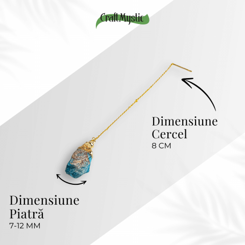 Claritate si Inspiratie – Cercei Lungi cu Apatit Brut [3]