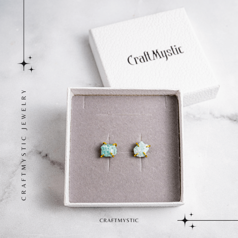 Liniste si Armonie – Cercei cu Amazonit si Finisaj Auriu [6]