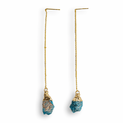 Cercei - Claritate si Inspiratie – Cercei Lungi cu Apatit Brut