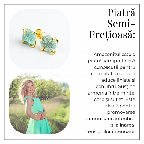 Liniste si Armonie – Cercei cu Amazonit si Finisaj Auriu [5]