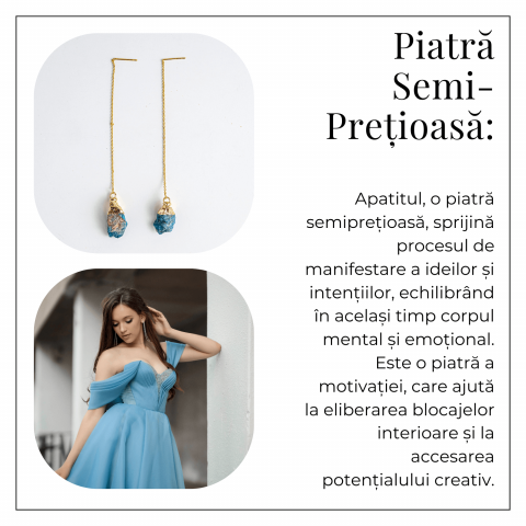 Claritate si Inspiratie – Cercei Lungi cu Apatit Brut [5]