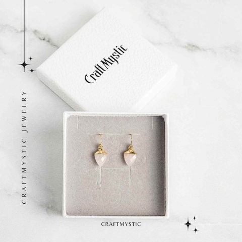 Cercei din Cuart Roz Natural Fatetat - Iubire Si Armonie [1]