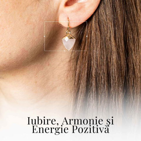 Cercei din Cuart Roz Natural Fatetat - Iubire Si Armonie [3]