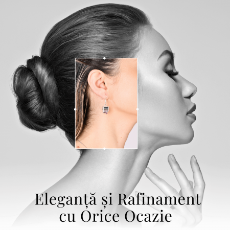 Cercei Argintii din Ametist Druzy Natural 15 mm [5]