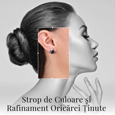 Cercei Eleganti cu Ametist Natural inchidere pe surub, pentru calm si echilibru [2]