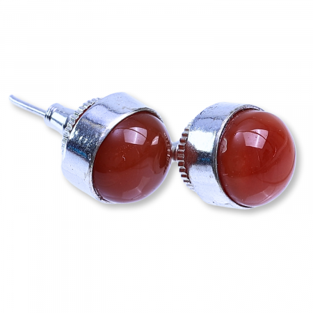 Cercei Eleganti cu Carneol Natural, inchidere pe surub, pentru energie si curaj [8]
