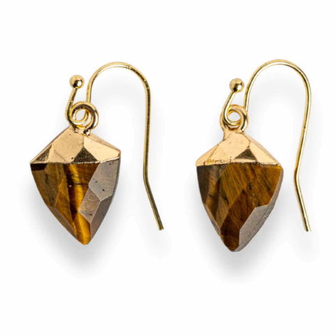 Cercei Eleganti cu Ochi de Tigru Natural Fatetat - Protectie si Claritate [0]