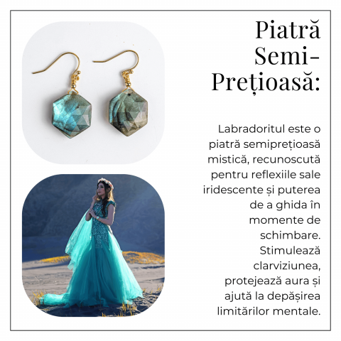 Vibratie Protectoare – Cercei cu Labradorit si Reflexii Albastre [5]