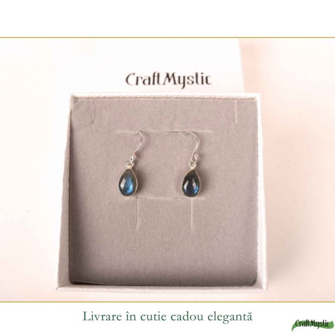 Cercei Labradorit Lacrima Argint 925 – Protectie si Echilibru Interior [5]