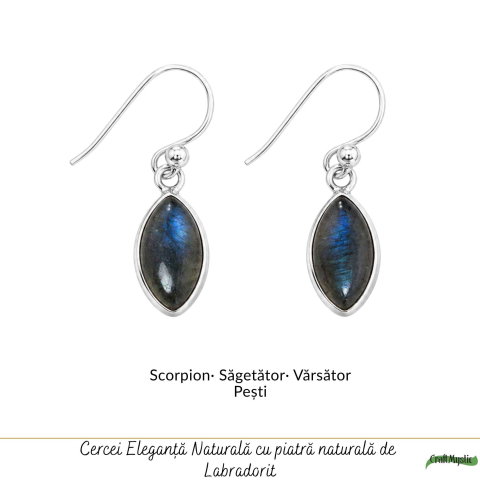Cercei Labradorit forma Delica Argint 925 – Protectie si Intuitie [4]