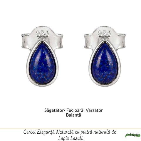 Cercei argint 925 lacrima cu Lapis Lazuli – claritate si incredere interioara [4]