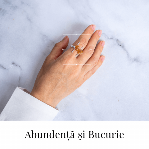 Talismanul succesului – Inel cu citrin brut, piatra prosperitatii [1]
