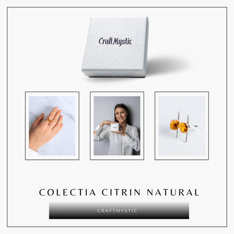 Talismanul succesului – Inel cu citrin brut, piatra prosperitatii [7]
