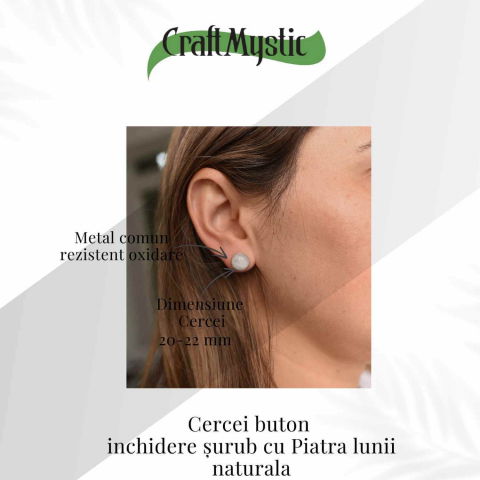 Cercei cu Piatra Lunii Curcubeu - Echilibru si Inspiratie [3]