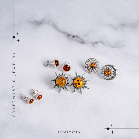 Rafinament discret – Cercei Finuti din Argint 925 cu Chihlimbar [6]