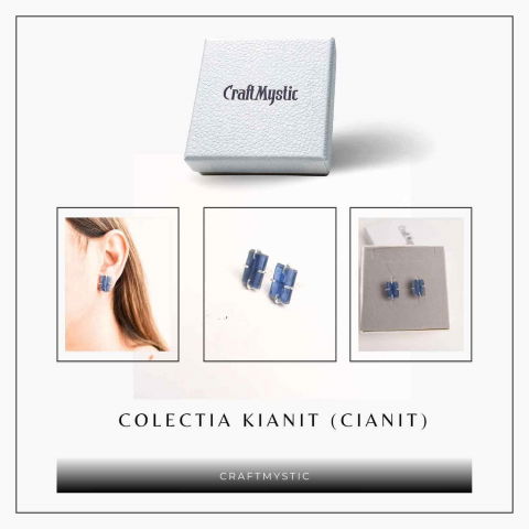 Cercei cu Kianit (Cianit) Albastru – Echilibru si Claritate Mentala [6]