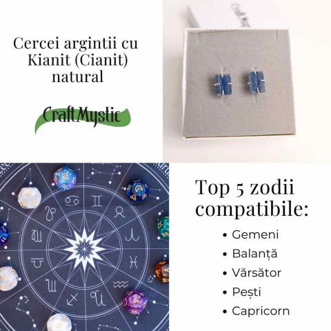 Cercei cu Kianit (Cianit) Albastru – Echilibru si Claritate Mentala [4]