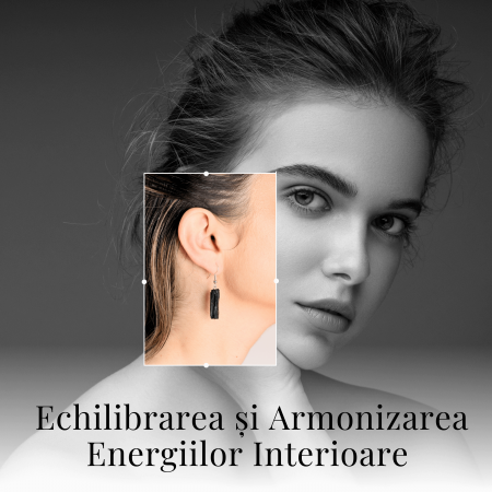 Cercei Argintii cu Turmalina Neagra Bruta 20-25mm [3]