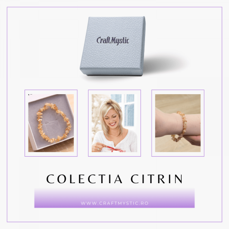 Bratara Elastica cu Chipsuri de Citrin [6]
